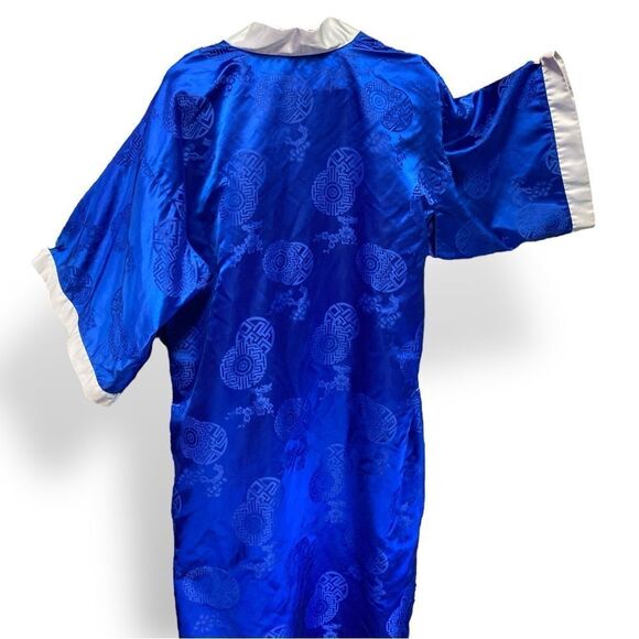 Japanese Crane Water Migration Long Kimono Robe no belt - Picture 4 of 9